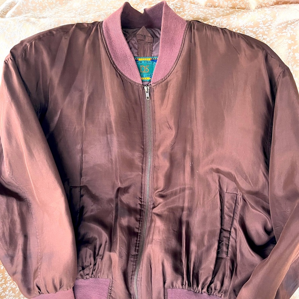 Vintage “Don’t Stop” ladies large 100% Silk jacket